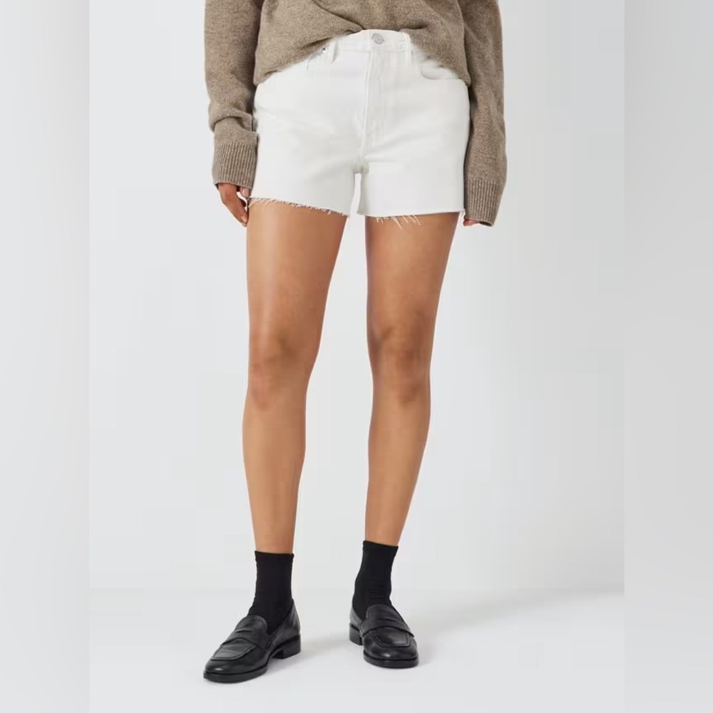 FRAME
Le Brigette High Rise Denim Shorts, Blanc - Picture 4 of 6